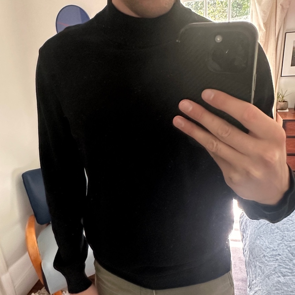 Jos. A. Bank Traveler Black Cotton Sweater